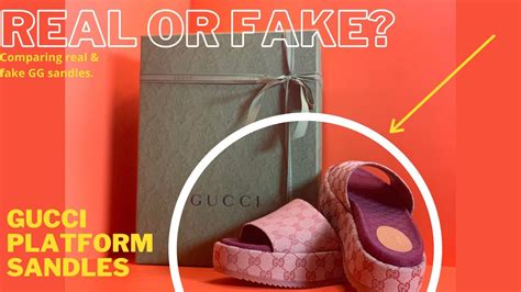 fake gucci platform|how to identify gucci slides.